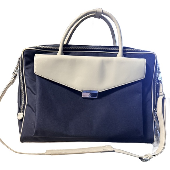 Tumi Handbags - Tumi Larkin Erin Brief in Navy and Gray